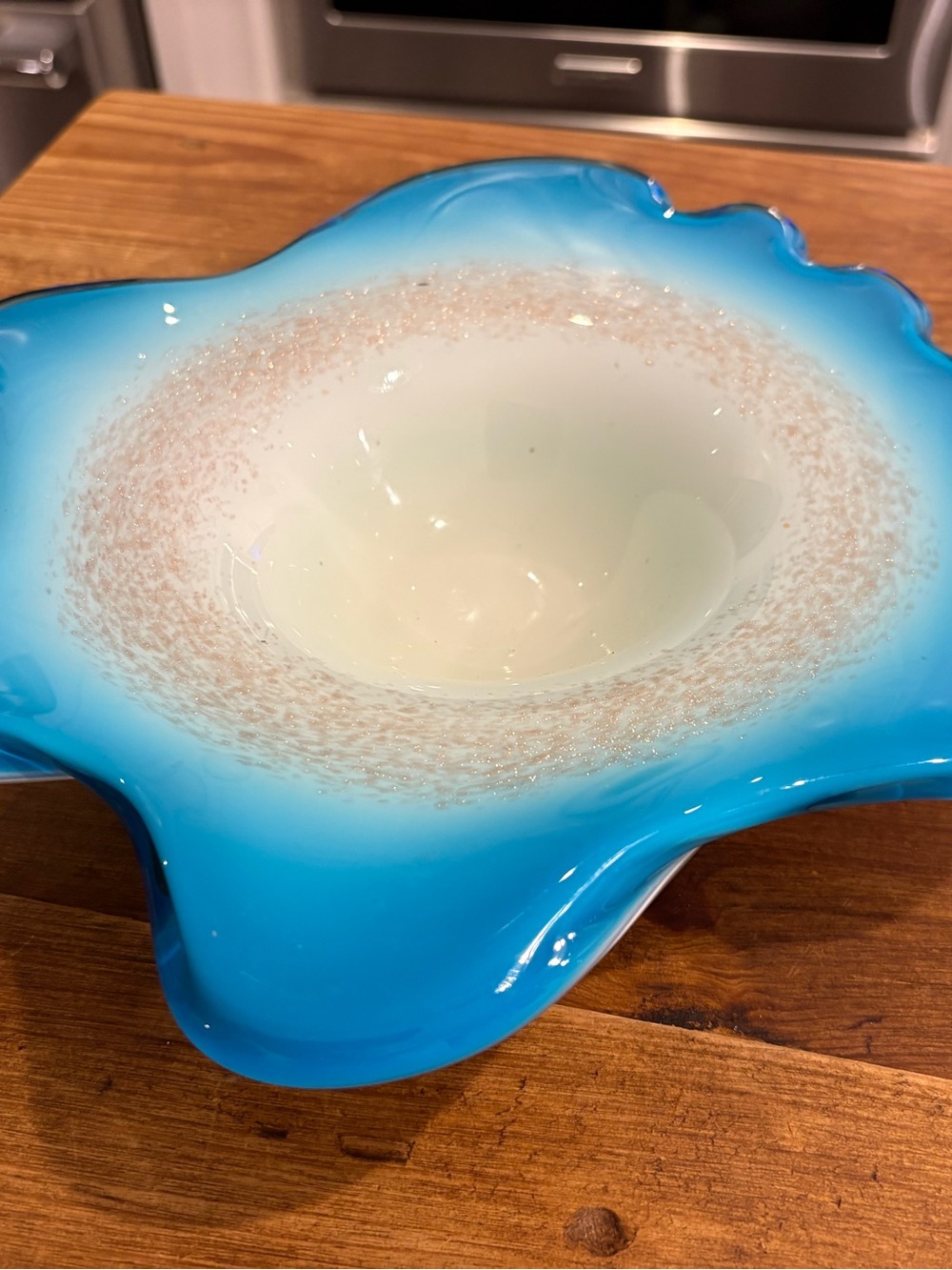 Free Form Cased Splash Bowl Bon Vivant Murano Mid-Century Modern
